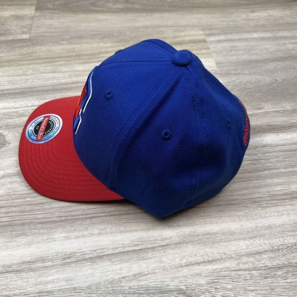Mitchell‎ & Ness Los Angeles LA Clippers Snapback Hat Cap Two-tone Royal/Red New - Picture 9 of 16